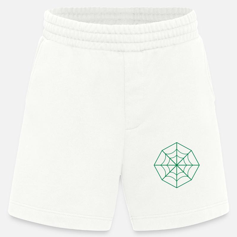 irregular spider web - Heavyweight Shorts - made by SPREAD  - OFF WHITE