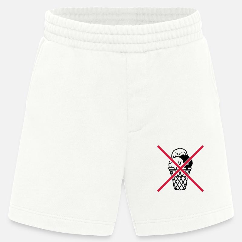Schild keine Eiskugeln Waffel - Heavyweight Shorts - made by SPREAD  - OFF WHITE