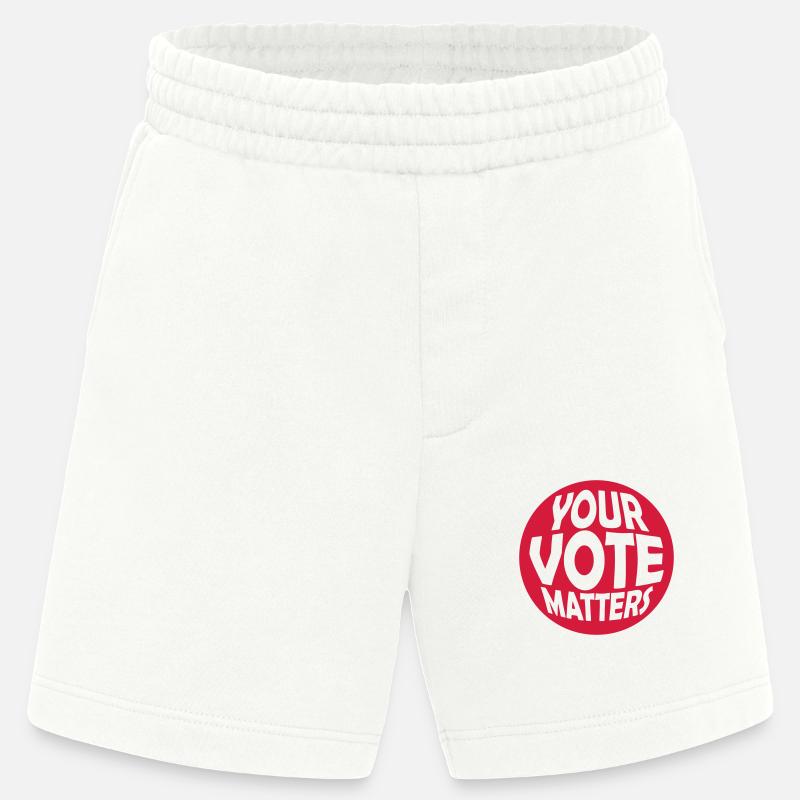 votre vote compte citation - Short bio épais fabriqué en UE - OFF WHITE