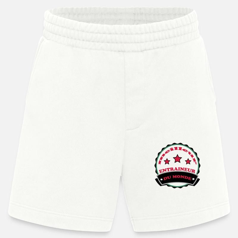 Bester COACH der Welt - Heavyweight Shorts - made by SPREAD  - OFF WHITE