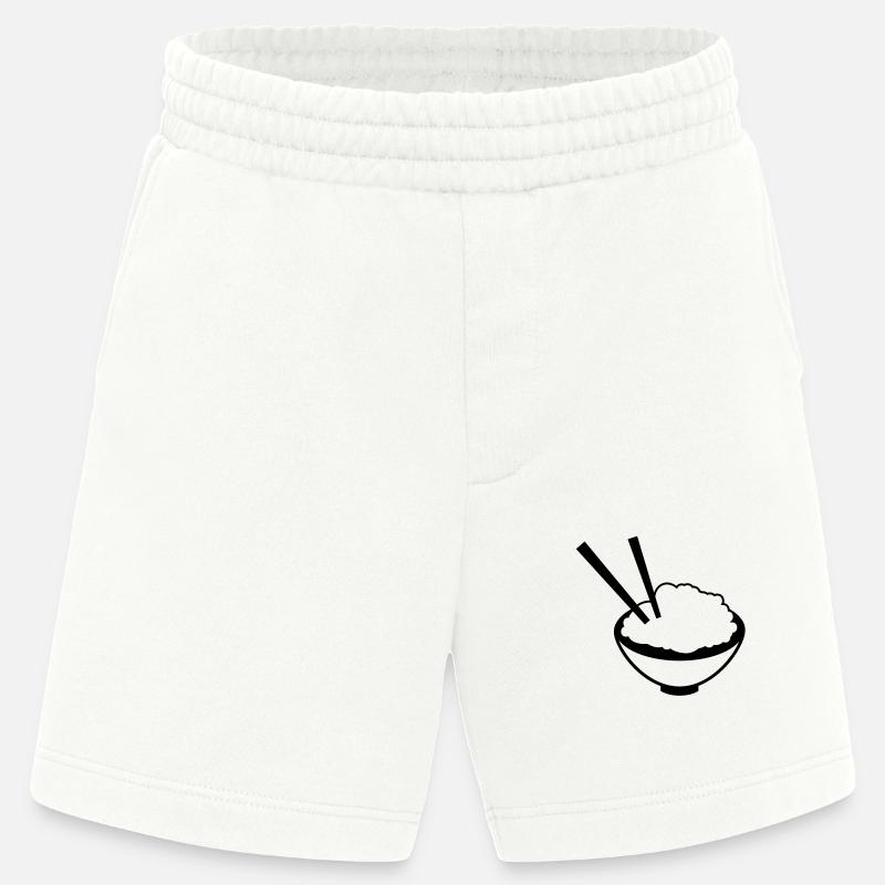 China Reisgericht mit Stäbchen - Heavyweight Shorts - made by SPREAD  - OFF WHITE
