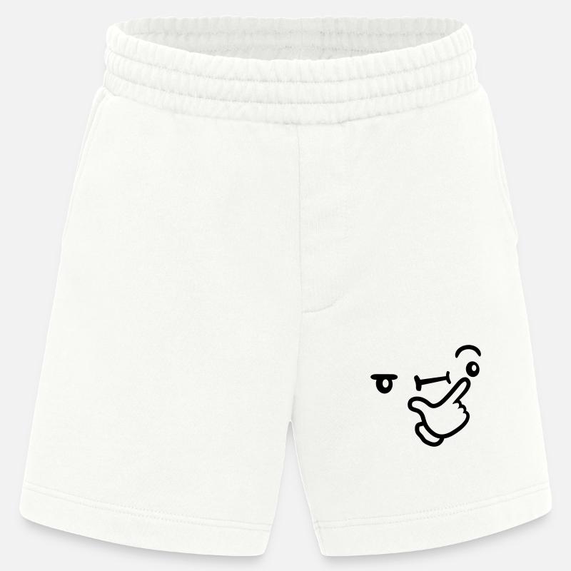 Icon Expression réfléchie du visage - Short bio épais fabriqué en UE - OFF WHITE