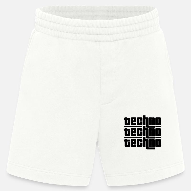 Techno Techno Techno - Short bio épais fabriqué en UE - OFF WHITE