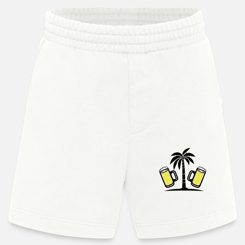 Bier Palmen Urlaub - Heavyweight Shorts - made by SPREAD - OFF WHITE