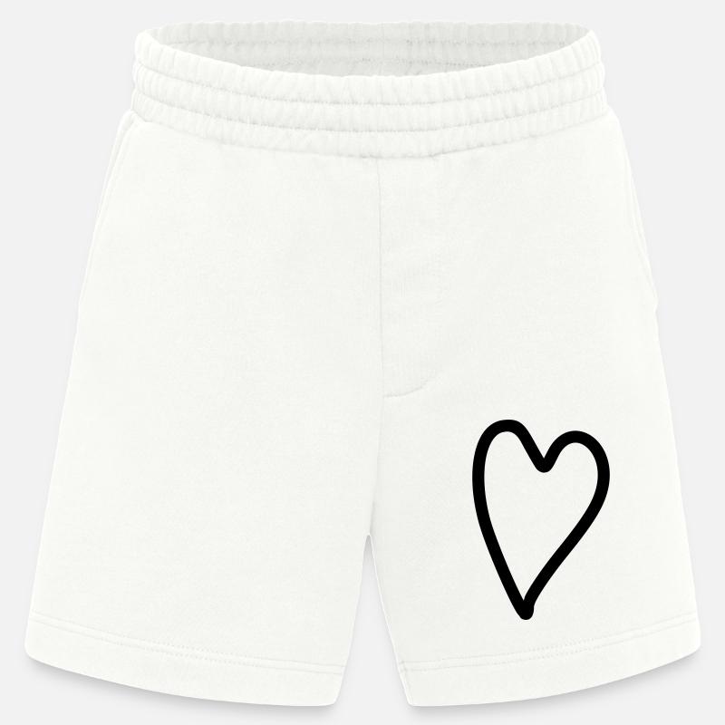 Herz einfach - Heavyweight Shorts - made by SPREAD  - OFF WHITE