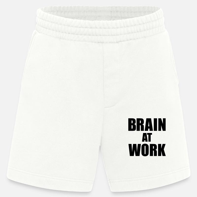 Brain at work - Short bio épais fabriqué en UE - OFF WHITE