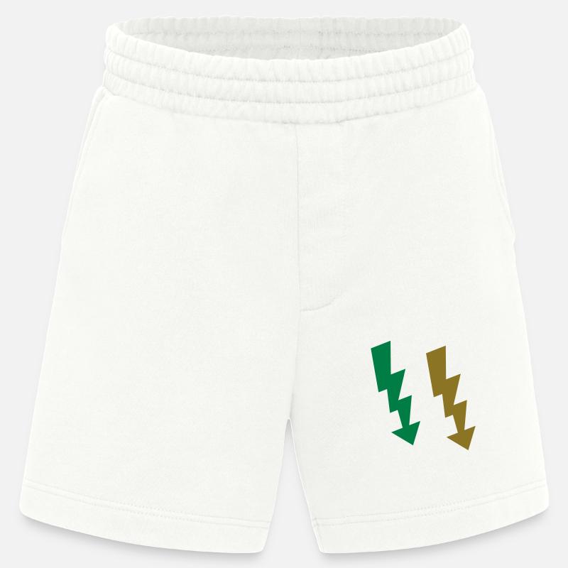 blitze symbol 2 - Heavyweight Shorts - made by SPREAD  - OFF WHITE