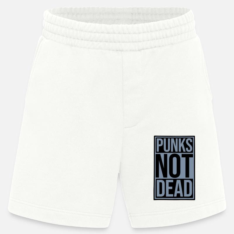 punks not dead Zitat - Heavyweight Shorts - made by SPREAD - OFF WHITE