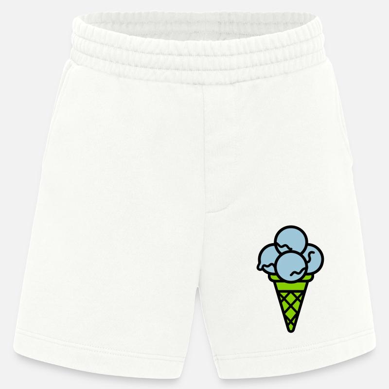 Eicreme Eis Lecker - Heavyweight Shorts - made by SPREAD  - OFF WHITE