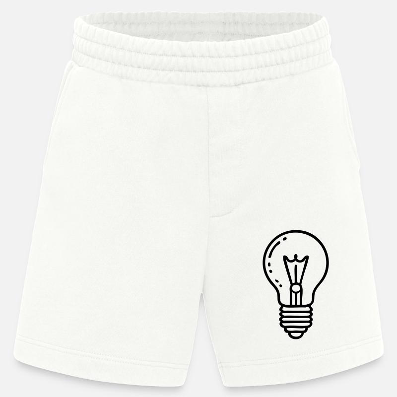 Glühbirne Idee - Heavyweight Shorts - made by SPREAD  - OFF WHITE