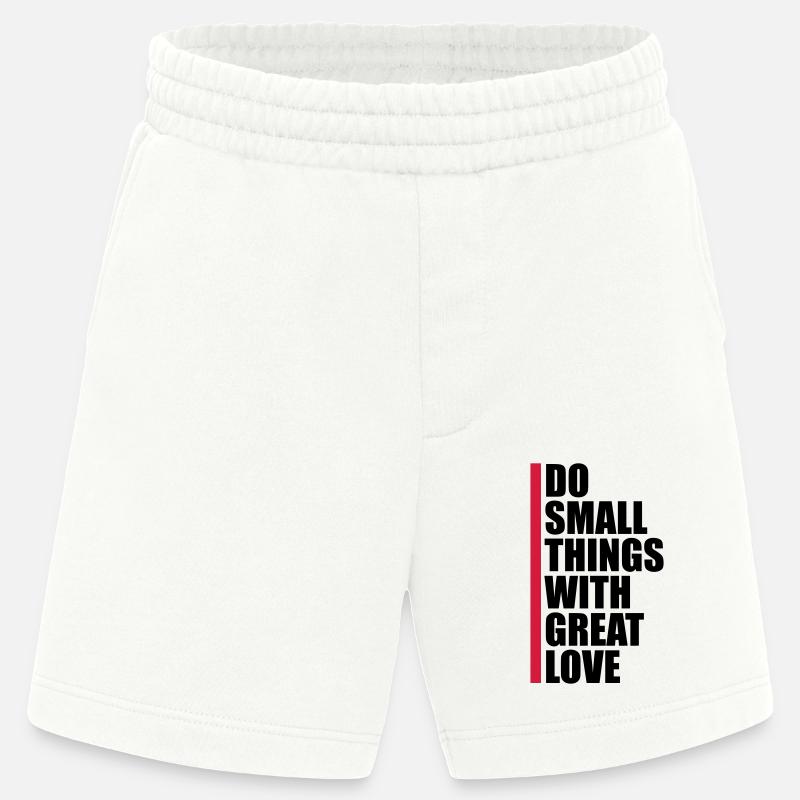 Quote do small things - Heavyweight Shorts - made by SPREAD - OFF WHITE