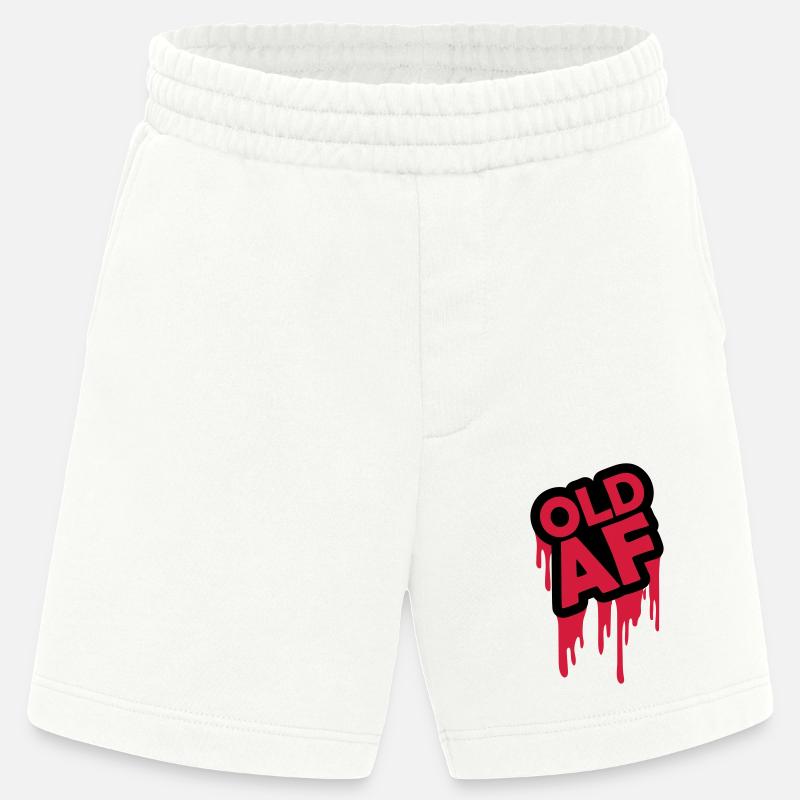 old AF Text Logo - Heavyweight Shorts - made by SPREAD - OFF WHITE