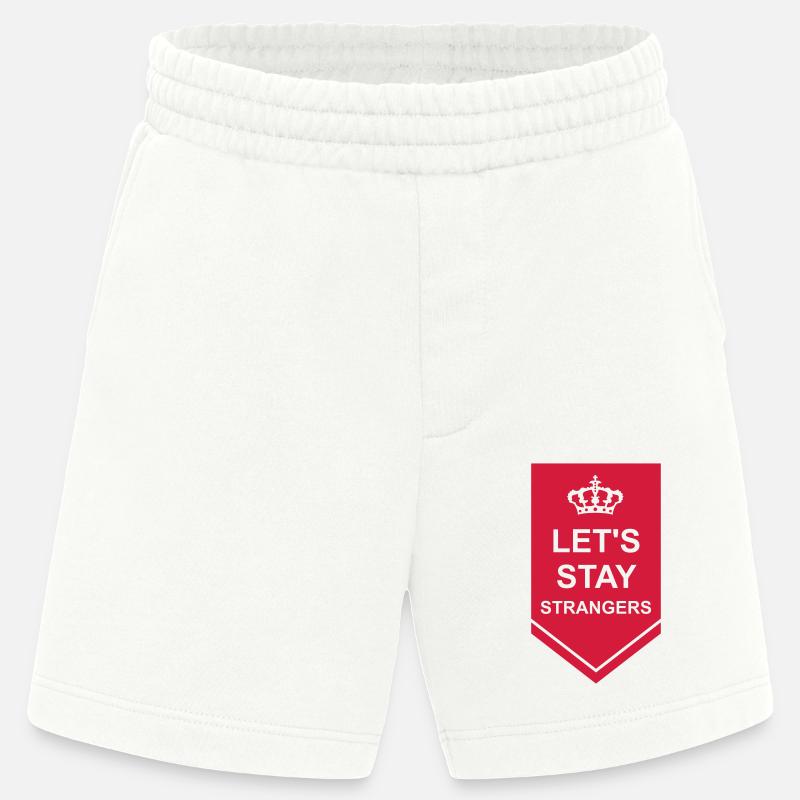 Citation Restons Strangers - Short bio épais fabriqué en UE - OFF WHITE