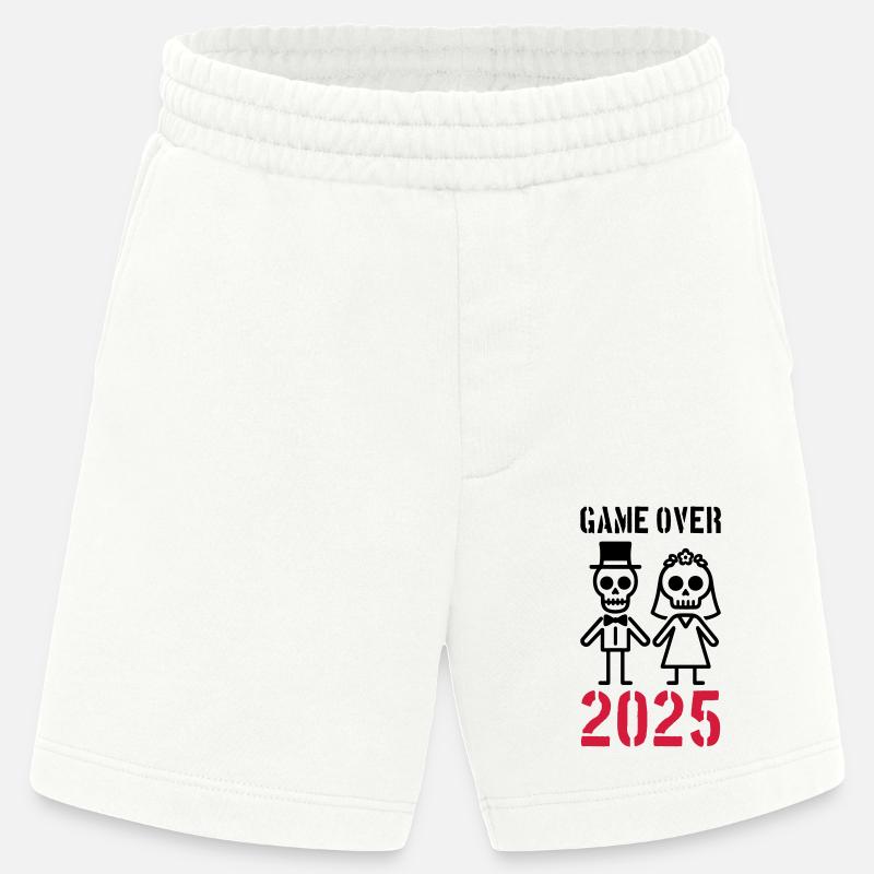 Game Over 2025 Hochzeit Ehepaar - Heavyweight Shorts - made by SPREAD  - OFF WHITE