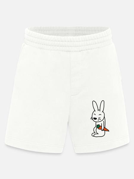 bunny_with_carrot - Heavyweight Shorts - made by SPREAD  - OFF WHITE