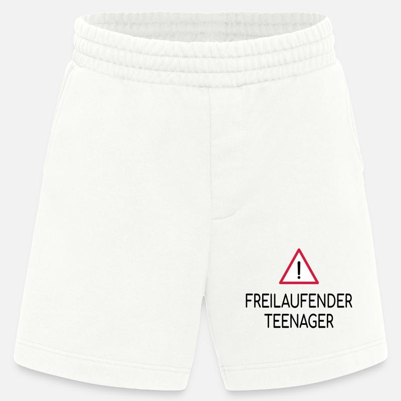 Attention aux adolescents en liberté - Short bio épais fabriqué en UE - OFF WHITE