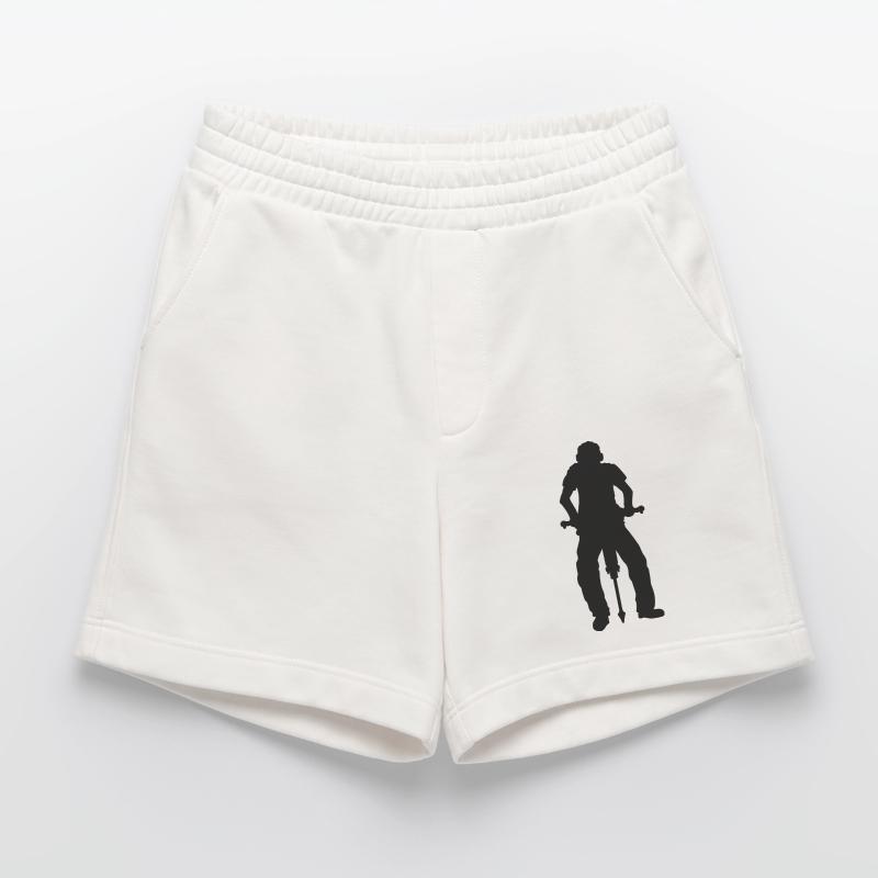 Construction worker Jackhammer Silhouette Heavyweight Shorts - made by SPREAD 
