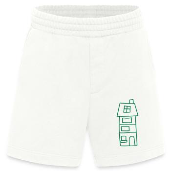 A cute tall Irregular house - Heavyweight Shorts - made by SPREAD  - OFF WHITE - Front