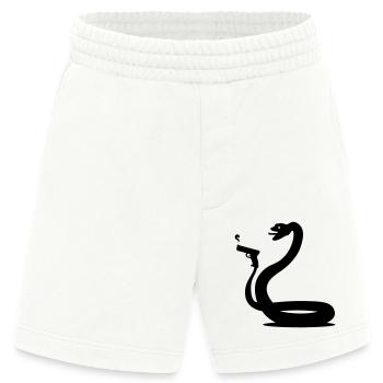 Schwarze Schlange - Heavyweight Shorts - made by SPREAD  - OFF WHITE - Vorne