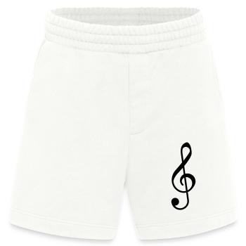 Violinschlüssel - Notenschlüssel - Heavyweight Shorts - made by SPREAD  - OFF WHITE - Vorne