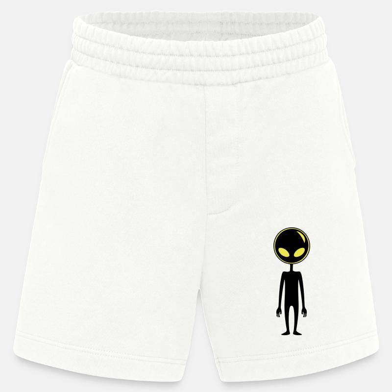 Alien Außerirdischer - Heavyweight Shorts - made by SPREAD  - OFF WHITE