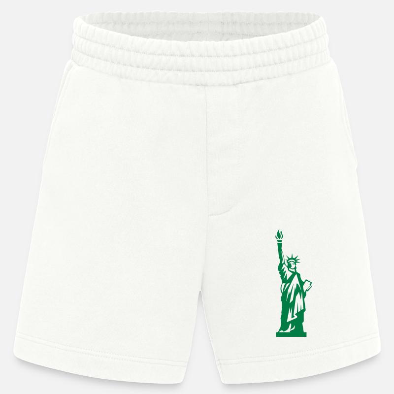 freiheitsstatue - Heavyweight Shorts - made by SPREAD  - OFF WHITE