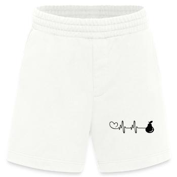 Birne Puls Herz - Heavyweight Shorts - made by SPREAD  - OFF WHITE - Vorne