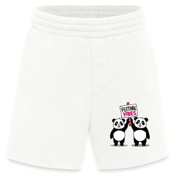 Festival Vibes Panda - Heavyweight Shorts - made by SPREAD  - OFF WHITE - Vorne