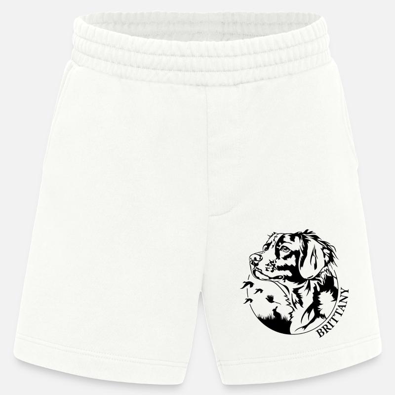 Brittany Jagdhund Jäger Jagdhunde Wilsigns - Heavyweight Shorts - made by SPREAD  - OFF WHITE