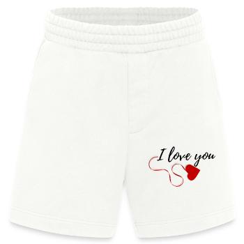 I love you - Heavyweight Shorts - made by SPREAD  - OFF WHITE - Vorne