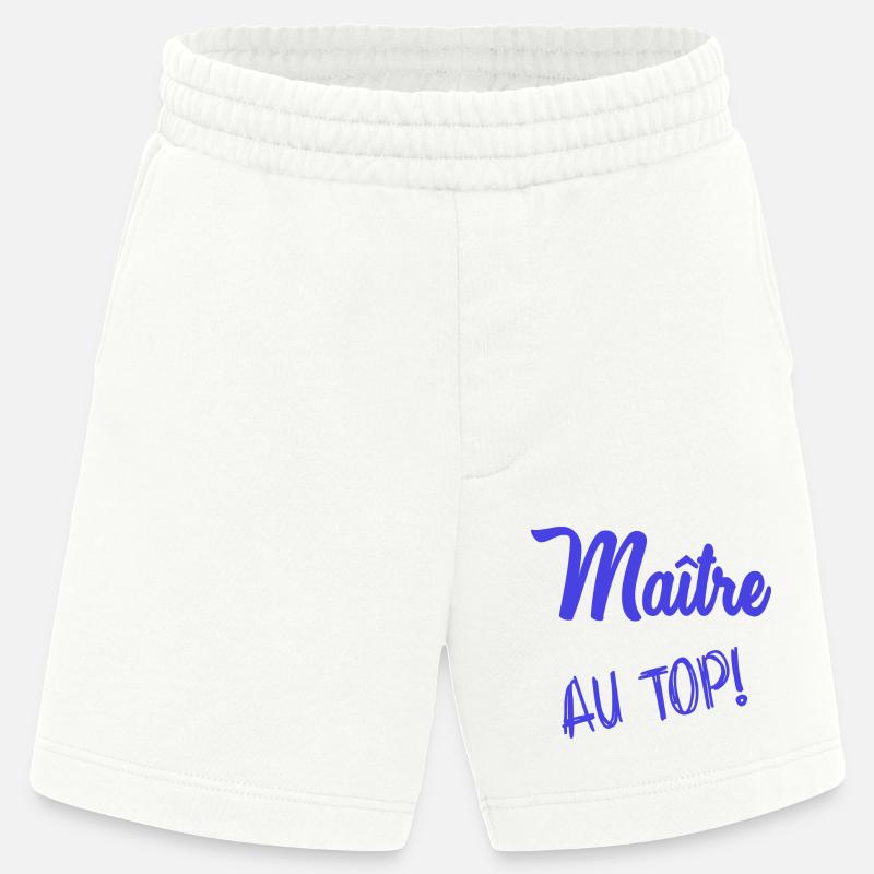 MASTER. MASTER. HUMOR - Heavyweight Shorts - made by SPREAD  - OFF WHITE