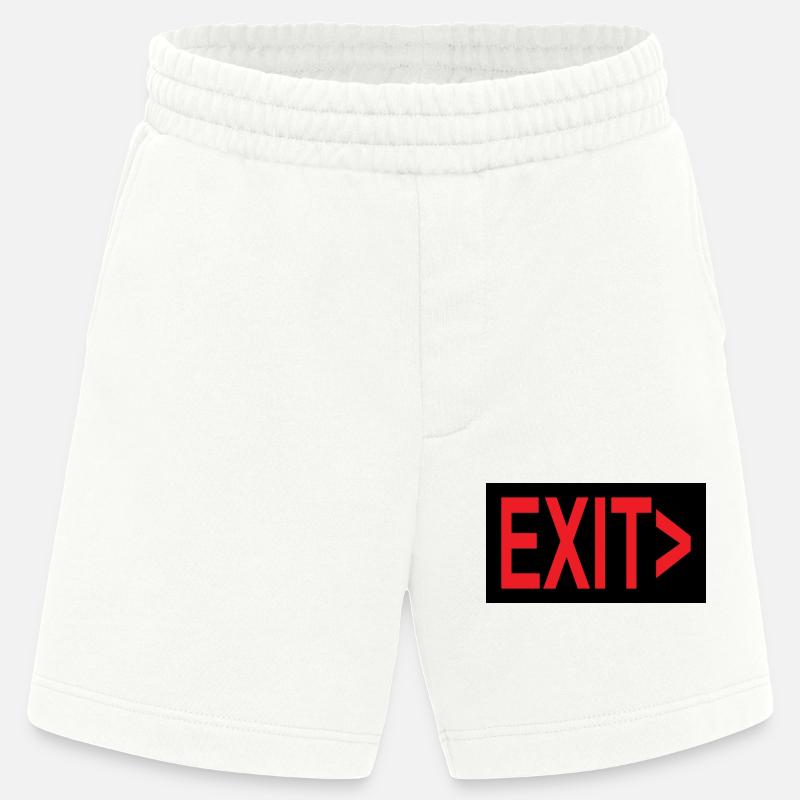 Exit / Exit / Emergency Exit - Heavyweight Shorts - made by SPREAD  - OFF WHITE