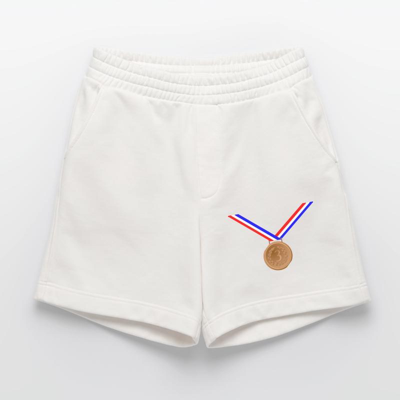 Médaille de bronze 3ème Short bio épais fabriqué en UE