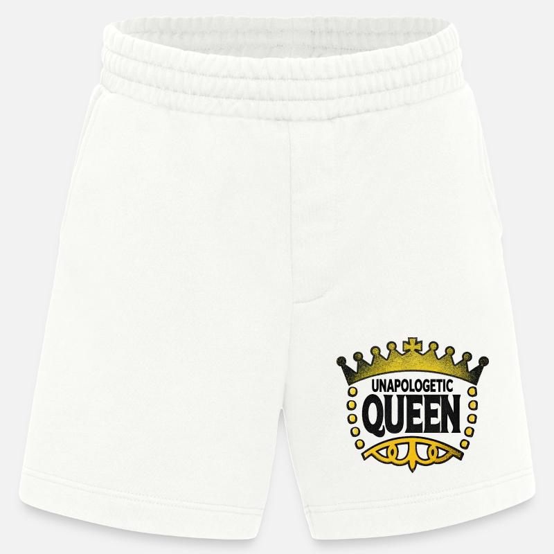 Unapologetic Queen - Heavyweight Shorts - made by SPREAD  - OFF WHITE