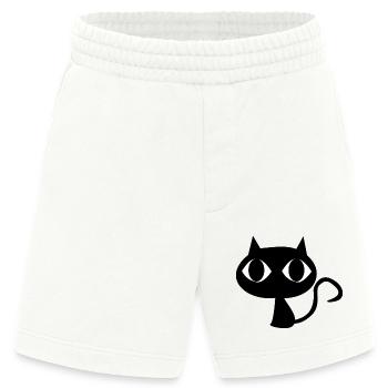 Schwarze Katze - Heavyweight Shorts - made by SPREAD  - OFF WHITE - Vorne