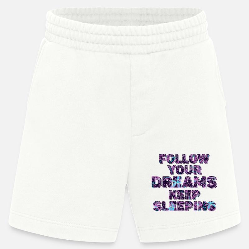 Keep Your Dreams Keep Sleeping - Heavyweight Shorts - made by SPREAD  - OFF WHITE