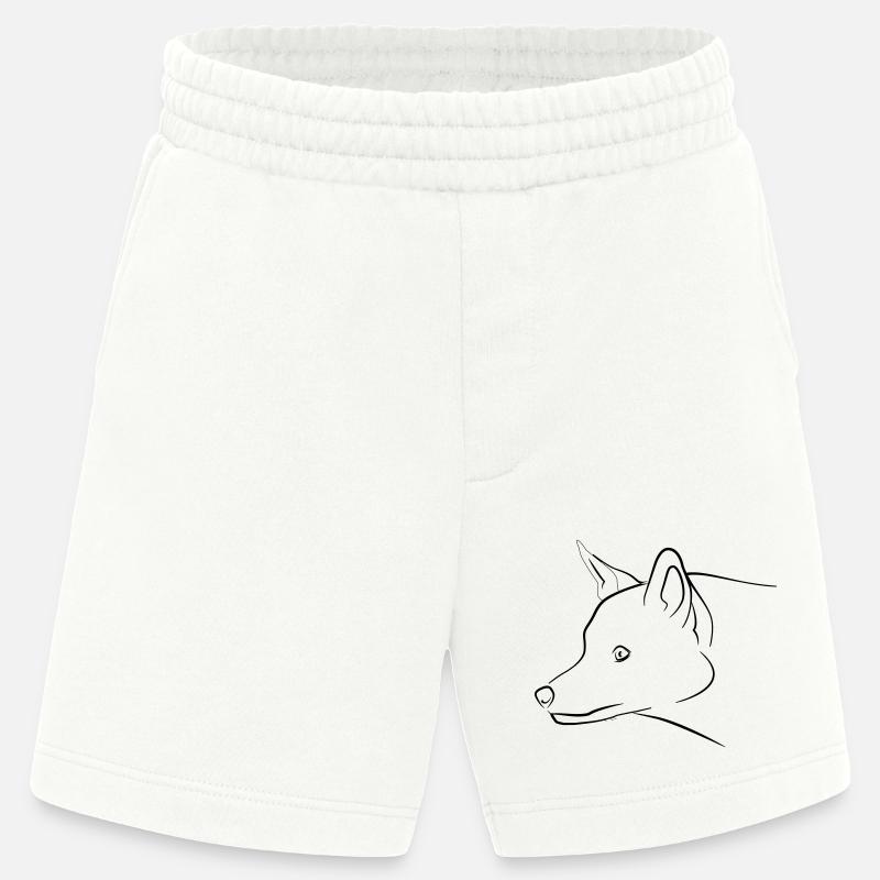 Fuchs Grafik schwarz - Heavyweight Shorts - made by SPREAD  - OFF WHITE