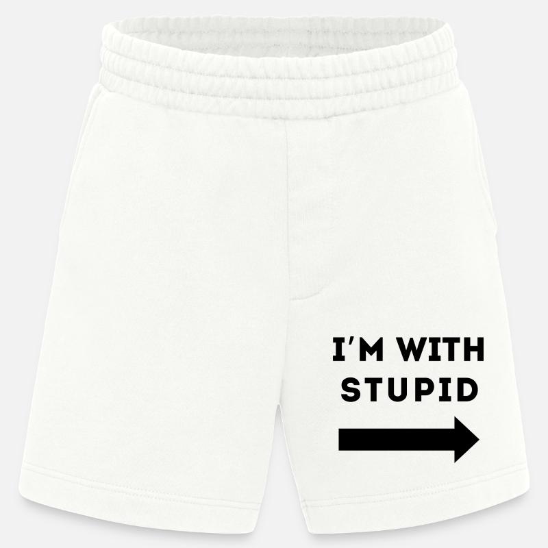 ICH BIN MIT DUMM - Heavyweight Shorts - made by SPREAD  - OFF WHITE