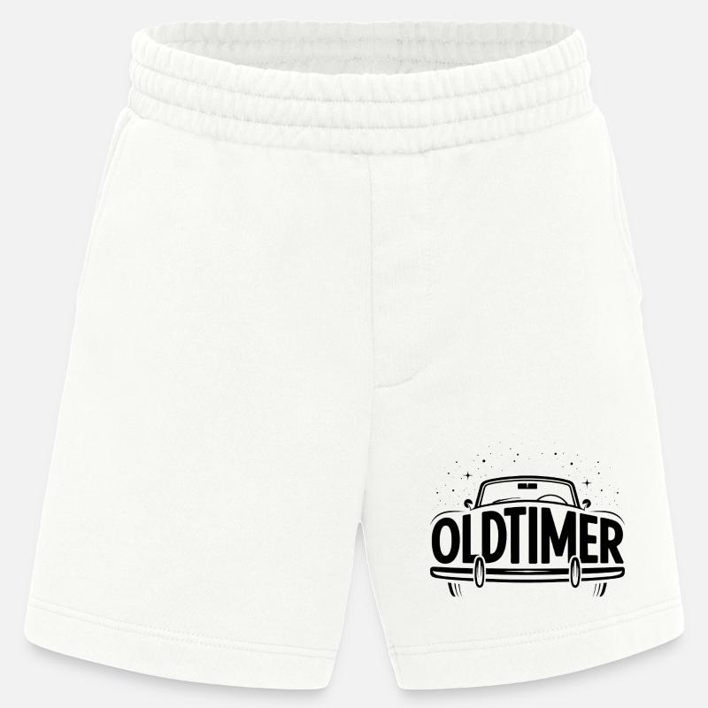 Oldtimer - Cooles Auto-Logo - Heavyweight Shorts - made by SPREAD  - OFF WHITE