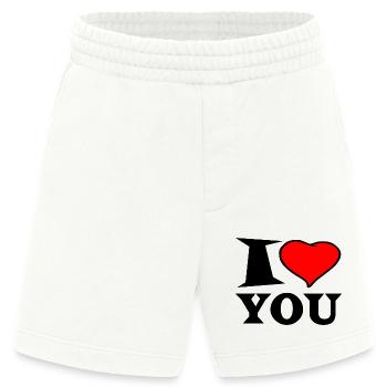 I love you - Heavyweight Shorts - made by SPREAD  - OFF WHITE - Vorne