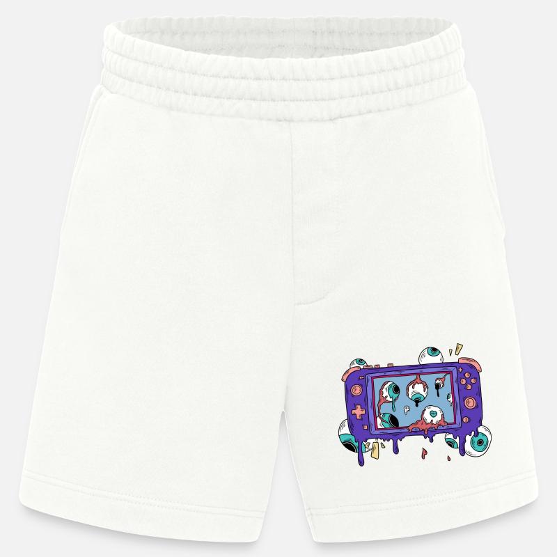 ZOMBIE SPIELEKONSOLE GAME CONTROLLER - Heavyweight Shorts - made by SPREAD  - OFF WHITE