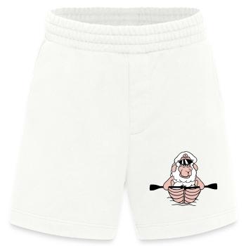 Schaf Kapitän Paddelt Rudert Seeräuber Ruderboot - Heavyweight Shorts - made by SPREAD  - OFF WHITE - Vorne
