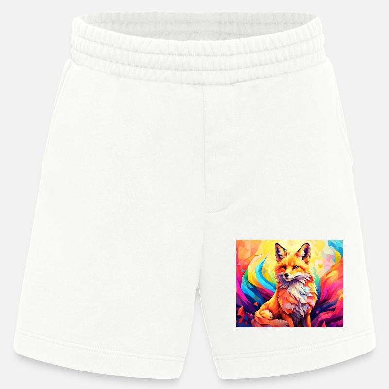 renard mignon #fox #cute - Short bio épais fabriqué en UE - OFF WHITE