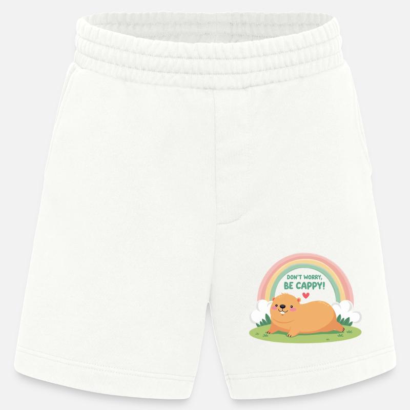 Dont Worry Be Cappy - Heavyweight Shorts - made by SPREAD  - OFF WHITE