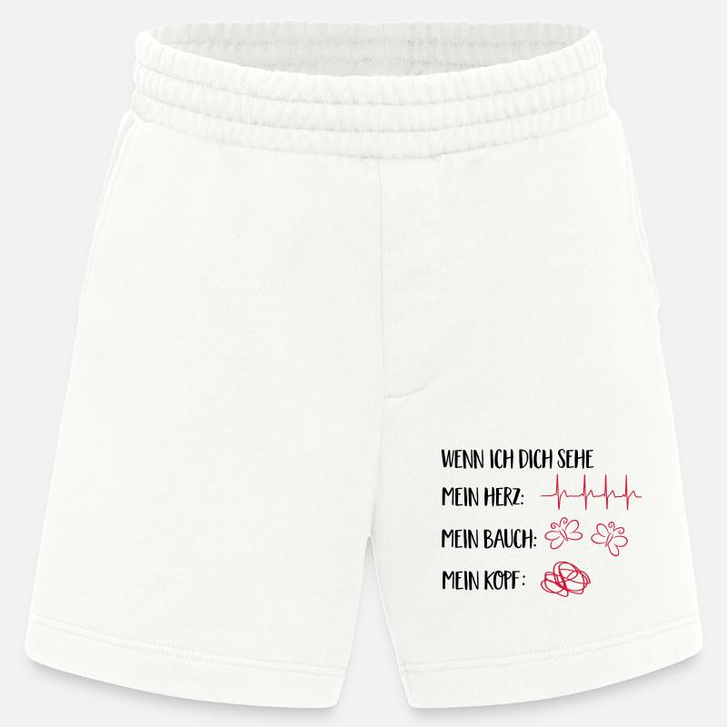 verliebt - Heavyweight Shorts - made by SPREAD  - OFF WHITE
