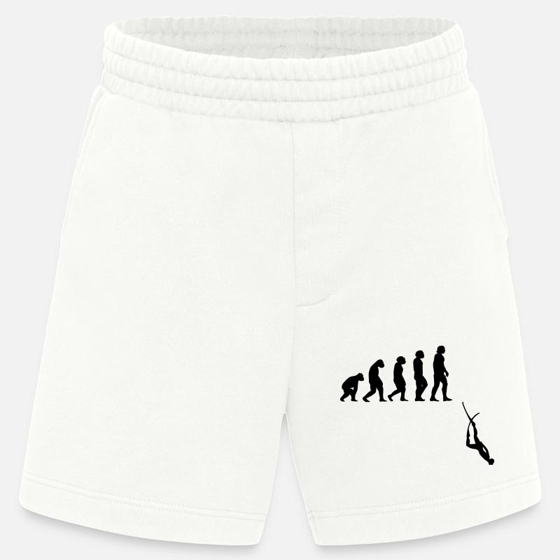 Evolution Apnoe Tauchen - Heavyweight Shorts - made by SPREAD  - OFF WHITE