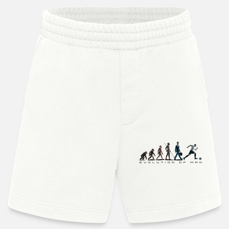 Evolution Fussball Zeichenfläche 1 - Heavyweight Shorts - made by SPREAD - OFF WHITE