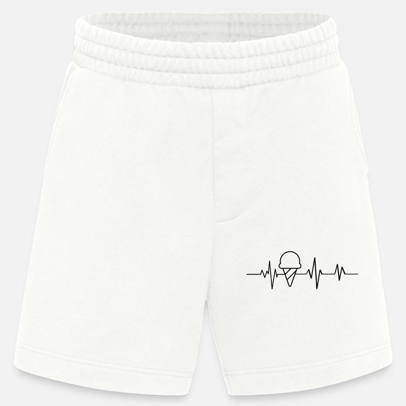 Herzschlag-Eis - Heavyweight Shorts - made by SPREAD  - OFF WHITE