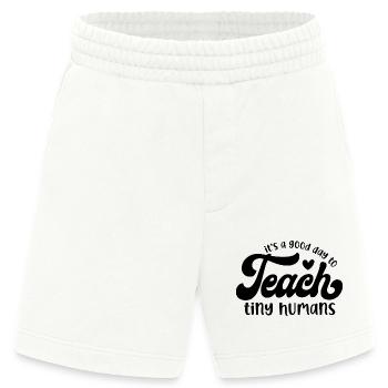Es ist ein guter Tag, um kleinen Menschen etwas beizubringen - Heavyweight Shorts - made by SPREAD  - OFF WHITE - Vorne