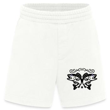 Icône Poissons - Short bio épais fabriqué en UE - OFF WHITE - Devant